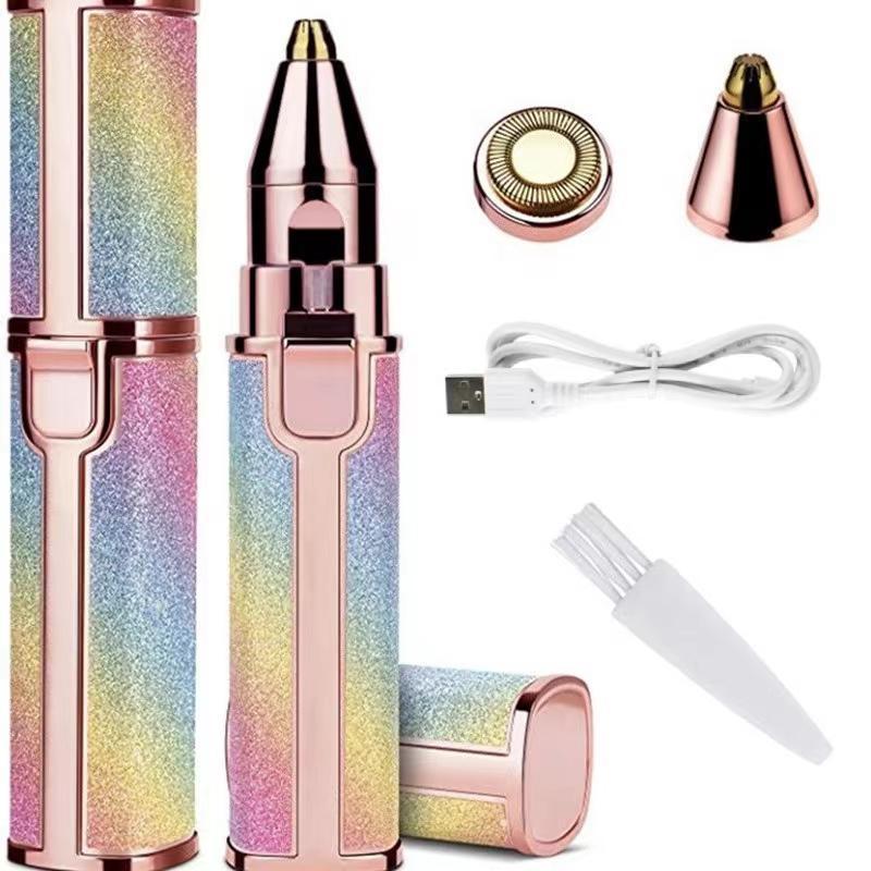 2in1  Rechargeable Women's Hair Trimmer & Facial Hair Removal Kit